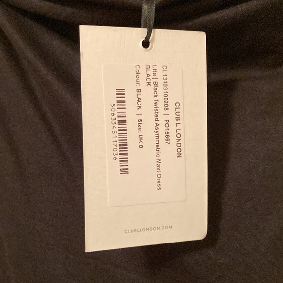 *New* Club L Elegant Black Maxi Dress - Picture 7 of 9